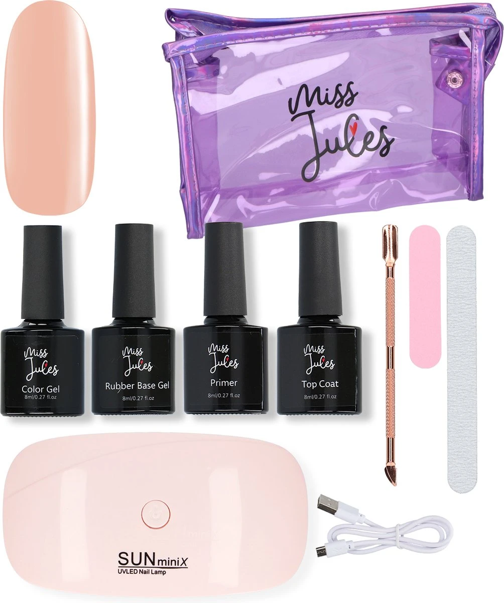 Miss Jules® Rubber Base Coat Starter Pakket – Rubber Base Gel – Rubber Base Gel Nagellak Startersset - Rubber Base Gel Startersset met Lamp Miss Jules® Rubber Base Coat Starter Pakket – Rubber Base Gel – Rubber Base Gel Nagellak Startersset - Rubber Base Gel Startersset Met Lamp -Nagelbenodigdheden