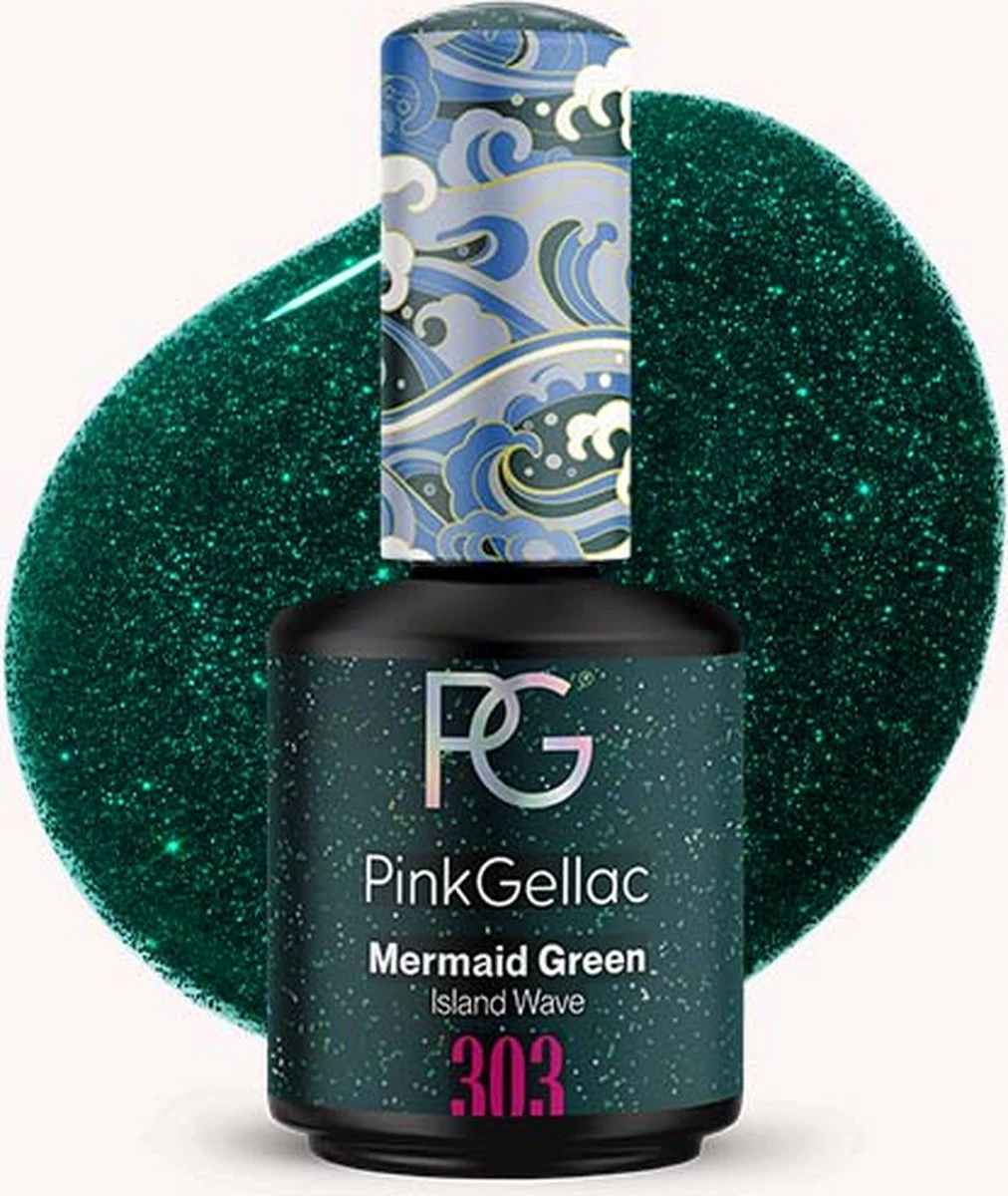 Pink Gellac - Mermaid Green - Gellak - Groen - 15 ml Pink Gellac - Mermaid Green - Gellak - Groen - 15 Ml -Nagelbenodigdheden