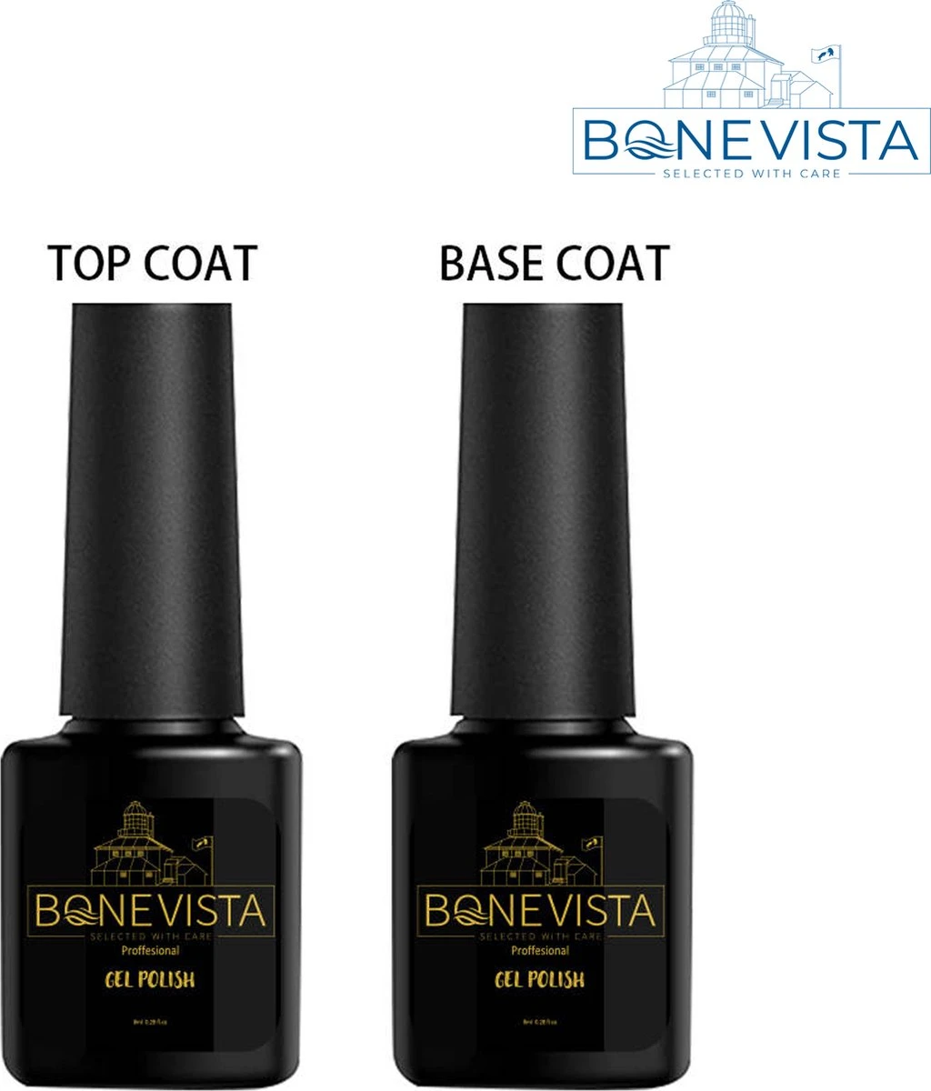 Bone Vista - Base & Top coat nagellak set - Gel nagellak - UV gellak set - Topcoat - Basecoat Bone Vista - Base & Top Coat Nagellak Set - Gel Nagellak - UV Gellak Set - Topcoat - Basecoat -Nagelbenodigdheden