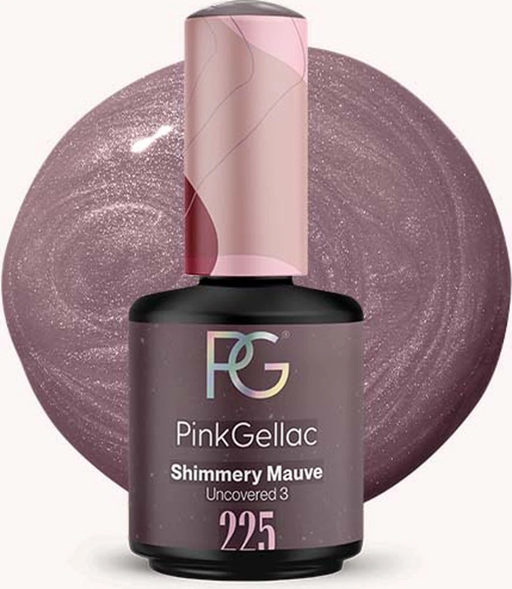 Pink Gellac - Shimmery Mauve - Gellak - Vegan - Paars - Shimmer Finish - 15 ml Pink Gellac - Shimmery Mauve - Gellak - Vegan - Paars - Shimmer Finish - 15 Ml -Nagelbenodigdheden