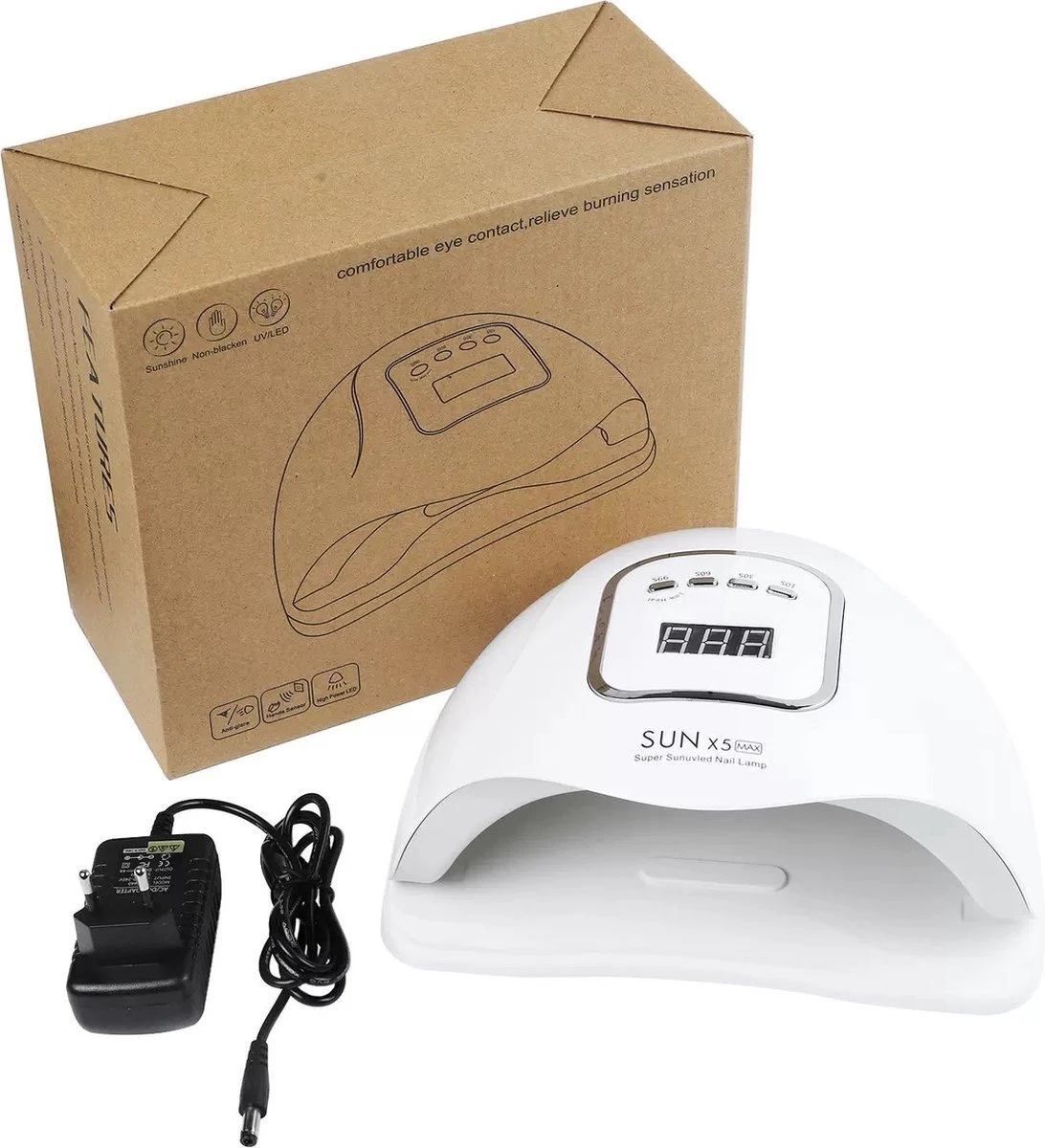 Victoria Nails Pro - 150W/45 LEDs - 2 in 1 UV/leD lamp - 2021 SUNX5 MAX UV/LED Lamp - Manicure/Pedicure Handen en Voeten - Gellak - Gelnagels - Acrylnagels - Top Coat-Led nagellamp-Uv nagellamp-Nagels-Nageldroger - nagel tafellamp Victoria Nails Pro - 150W/45 LEDs - 2 In 1 UV/leD Lamp - 2021 SUNX5 MAX UV/LED Lamp - Manicure/Pedicure Handen En Voeten - Gellak - Gelnagels - Acrylnagels - Top Coat-Led Nagellamp-Uv Nagellamp-Nagels-Nageldroger - Nagel Tafellamp -Nagelbenodigdheden