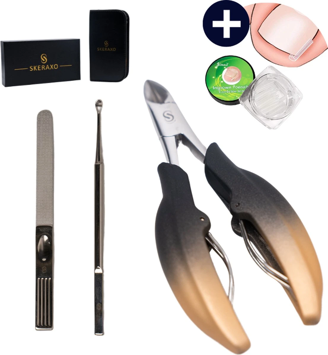 Skeraxo® Professionele Pedicureset Nageltang Kalknagel - Met Nagelvijl & Vuil verwijderaar - Nagelschaar voor Harde Teennagels – Nagelknipper Ingegroeide Teennagel - Inclusief teennagel correctors Skeraxo® Professionele Pedicureset Nageltang Kalknagel - Met Nagelvijl & Vuil Verwijderaar - Nagelschaar Voor Harde Teennagels – Nagelknipper Ingegroeide Teennagel - Inclusief Teennagel Correctors -Nagelbenodigdheden 1106x1200 3