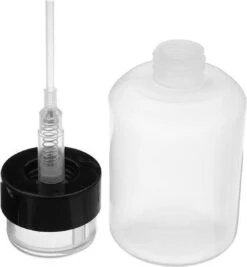 Merkloos Pompdispenser (mendapomp) - 210 Ml - Zwart - Ideaal Voor Vloeistof Binnen De Pedicure / Manicure / Nagelspecialiste /schoonheidssalon -Nagelbenodigdheden 1111x1200 2