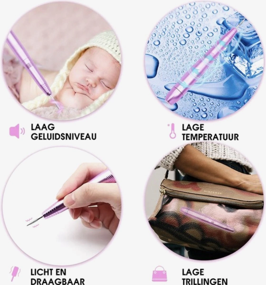 Zigla – Elektrische Nagelvijl - Nagelfrees- Manicure en Pedicure set - 6 Schuurrolletjes - 11 Opzetstukken - Rosé/Goud - vernieuwd Zigla – Elektrische Nagelvijl - Nagelfrees- Manicure En Pedicure Set - 6 Schuurrolletjes - 11 Opzetstukken - Rosé/Goud - Vernieuwd -Nagelbenodigdheden