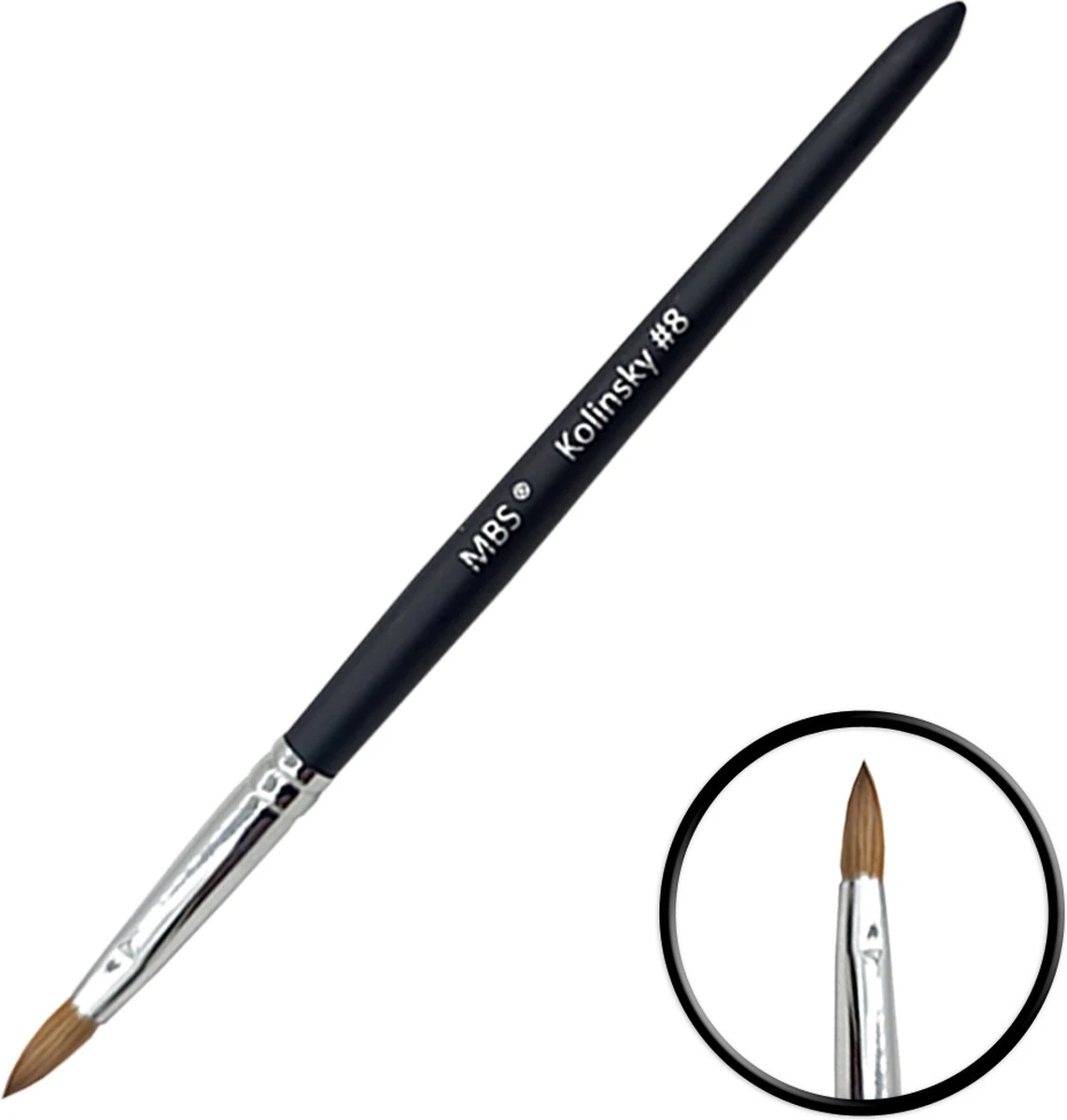 Kolinsky acryl penseel - round #8 - acryl penseel Kolinsky Acryl Penseel - Round #8 - Acryl Penseel -Nagelbenodigdheden