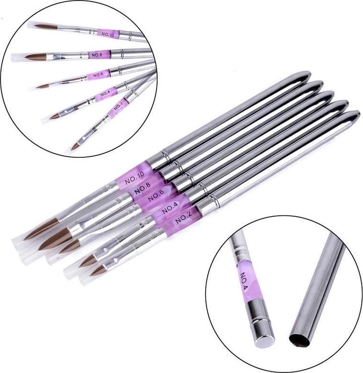 Kwalitatieve Acryl Penseel - Nageldecoratie Pen - #8 Pink Diamond Merkloos Kwalitatieve Acryl Penseel - Nageldecoratie Pen - #8 Pink Diamond -Nagelbenodigdheden