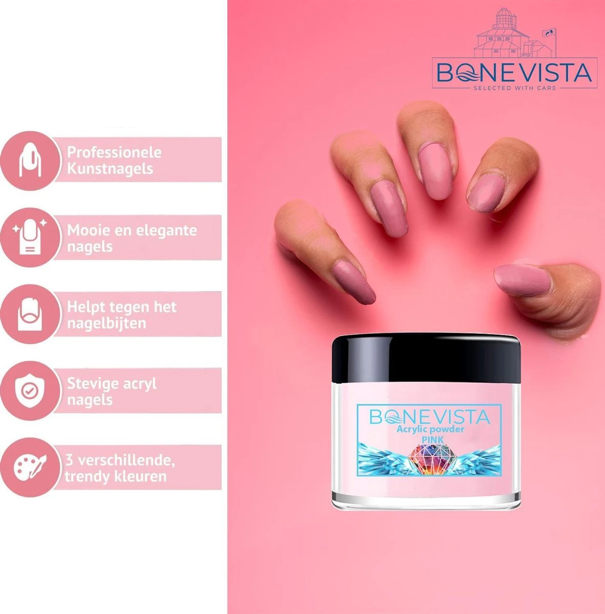 Bone Vista® Acryl Nagels Starterspakket - Wit, Roze & Transparant - Professionele Kunstnagels Bone Vista® Acryl Nagels Starterspakket - Wit, Roze & Transparant - Professionele Kunstnagels -Nagelbenodigdheden 1182x1200 1