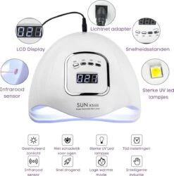 Merkloos Daniqqi - 80 Watt UV LED Lamp Nagels - 45 Leds Nagellamp - Wit -Nagelbenodigdheden 1185x1200 2