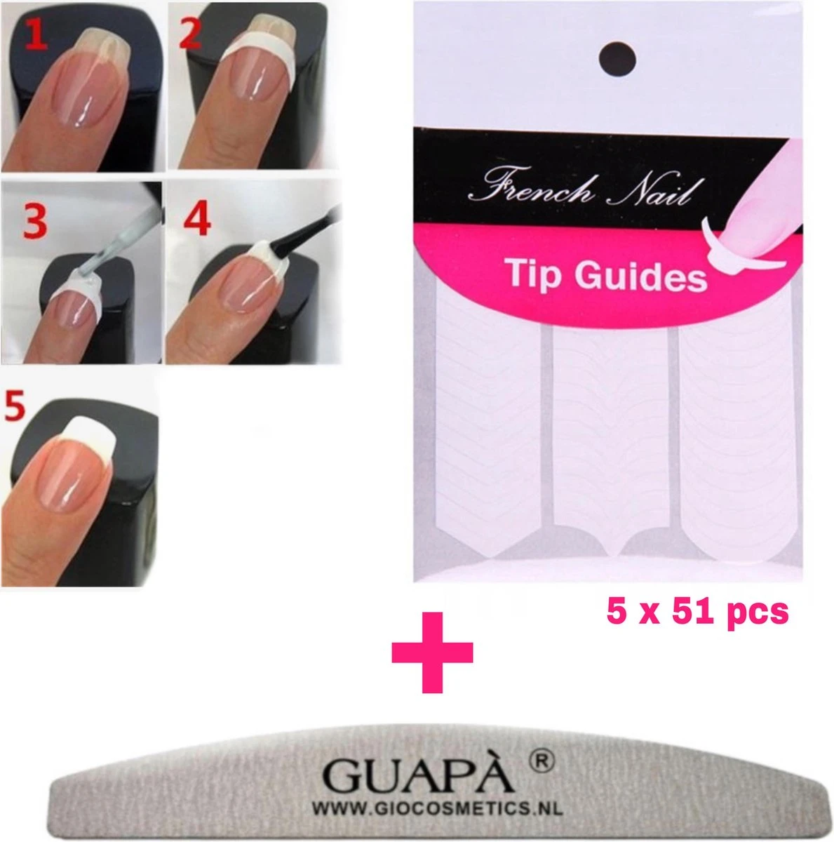GUAPÀ® French Manicure Stickers | Tip Guides | Nagel Sjablonen | Smile Line Nagels | 5 x 51 nagelstickers GUAPÀ® French Manicure Stickers | Tip Guides | Nagel Sjablonen | Smile Line Nagels | 5 X 51 Nagelstickers -Nagelbenodigdheden 1189x1200 4