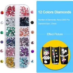 GUAPÀ® Nail Art Strass Steentjes | Diamantjes | Rhinestones | Nagel Decoratie | Nail Art Glitters | Complete Nail Art Kit | 3 Dozen Nail Art Diamantjes 4 GUAPÀ® Nail Art Strass Steentjes | Diamantjes | Rhinestones | Nagel Decoratie | Nail Art Glitters | Complete Nail Art Kit | 3 Dozen Nail Art Diamantjes -Nagelbenodigdheden 1191x1200 7
