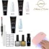 Shinemore ® Poly Gel Kit - Gellak Starters Pakket Incl. UV Nageldroger - 3 Kleuren Polygel - Nageltips - Top & Base Coat - Nageldroger - Poly Acryl Nagels - Polygel Set - White Glitter , Pink Glitter , Blue Glitter -Nagelbenodigdheden 1196x1200 5