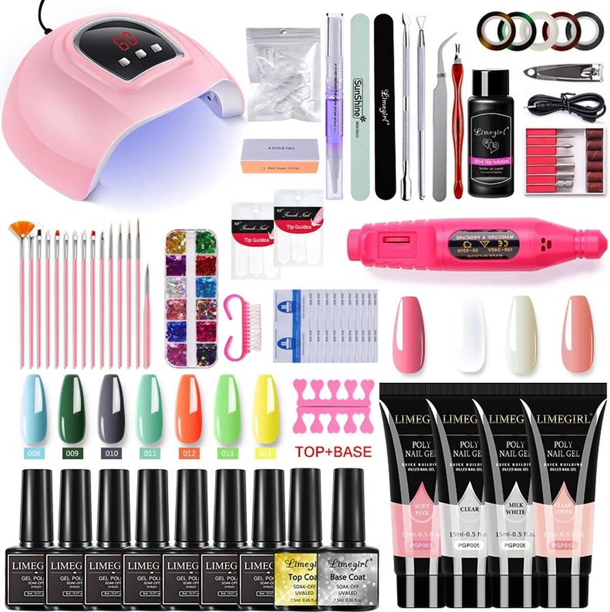 Gellak starterspakket - MEGA uitgebreid pakket - Uv lamp gelnagels - Elektrische nagelvijl - Gellak - Gel nagellak - Polygel - Polygel kit - Gelnagels starterspakket - Moederdag cadeautje Merkloos Gellak Starterspakket - MEGA Uitgebreid Pakket - Uv Lamp Gelnagels - Elektrische Nagelvijl - Gellak - Gel Nagellak - Polygel - Polygel Kit - Gelnagels Starterspakket - Moederdag Cadeautje -Nagelbenodigdheden 1196x1200 6