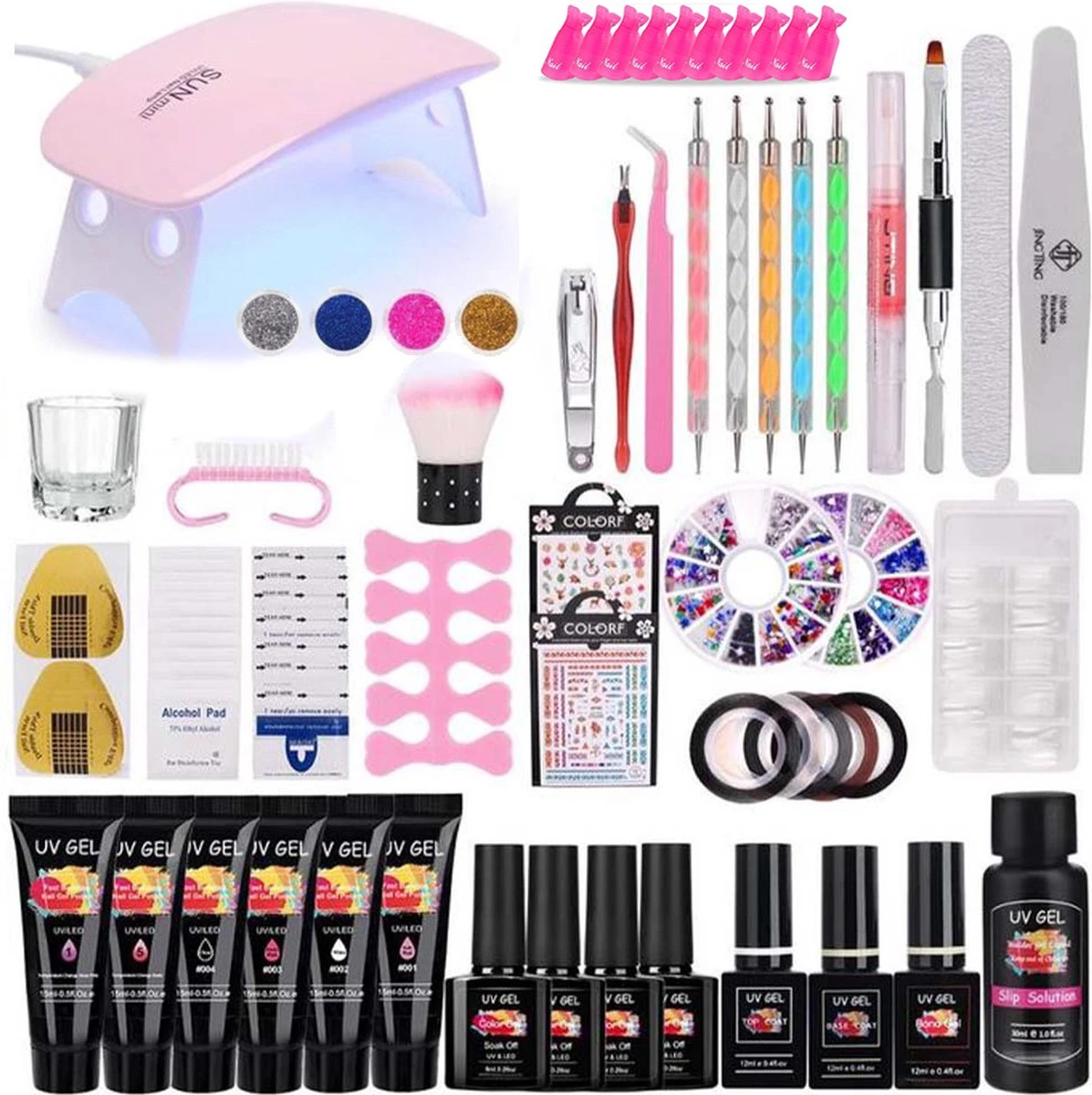 Gelnagels Set | Polygel kit | Nepnagels | Gellak set | Nail Art Pakket | 15Ml Kleuren Builder Gel | Crystal Gel | UV Gel | Manicure Set | Gel Nagellak Nagel Decoratie | 6W UV Lamp | Starterspakket | Nail Care | Nagelstad Gelnagels Set | Polygel Kit | Nepnagels | Gellak Set | Nail Art Pakket | 15Ml Kleuren Builder Gel | Crystal Gel | UV Gel | Manicure Set | Gel Nagellak Nagel Decoratie | 6W UV Lamp | Starterspakket | Nail Care | Nagelstad -Nagelbenodigdheden 1197x1200 3