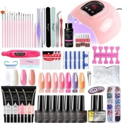 Gellak Starterspakket - Met UV Lamp - MEGA Set - Gellak Starterset - Gellak Lamp - Uv Lamp Gelnagels - Gellak - Gellak Set - Gellak Nagellak - Gellak Remover - 12 Kleuren Polygel