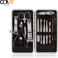 Merkloos Luxe Manicure En Pedicure Set - 12-delige Nagelverzorging - Manicureset Met Nagelknipper - Nagelschaar - Incl. Opbergetui
