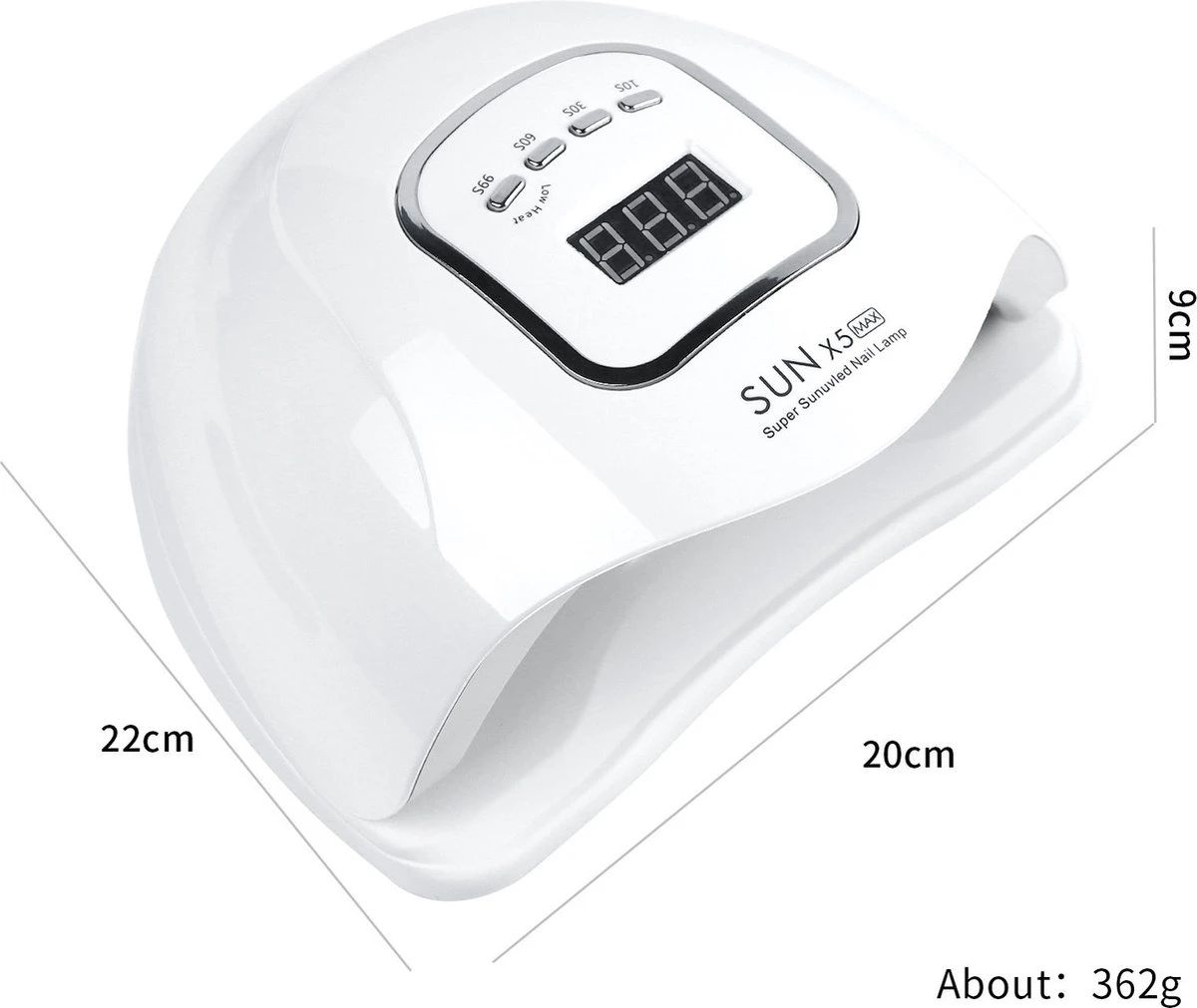 Victoria Nails Pro - 150W/45 LEDs - 2 in 1 UV/leD lamp - 2021 SUNX5 MAX UV/LED Lamp - Manicure/Pedicure Handen en Voeten - Gellak - Gelnagels - Acrylnagels - Top Coat-Led nagellamp-Uv nagellamp-Nagels-Nageldroger - nagel tafellamp Victoria Nails Pro - 150W/45 LEDs - 2 In 1 UV/leD Lamp - 2021 SUNX5 MAX UV/LED Lamp - Manicure/Pedicure Handen En Voeten - Gellak - Gelnagels - Acrylnagels - Top Coat-Led Nagellamp-Uv Nagellamp-Nagels-Nageldroger - Nagel Tafellamp -Nagelbenodigdheden