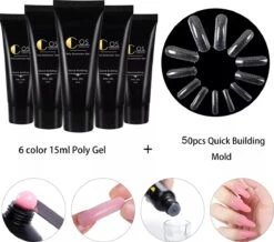 Royala - Professionele Poly Gel Starter Kit POG3. – 6 Kleuren Polygel + 6 Kleuren UV Gel - 12 Kleuren Polygel Pakket - Incl. 36 W UV Nageldroger - Poly Acryl Nagels - Nail Art - Gel Lak -Nagelbenodigdheden 1200x1060