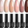 Lovae Cosmetics Gellak - 6-delige Set - Gel Nagellak - Dark Nude - Gellac - 8ML 2 Lovae Cosmetics Gellak - 6-delige Set - Gel Nagellak - Dark Nude - Gellac - 8ML -Nagelbenodigdheden 1200x1081