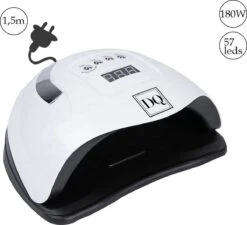 DANIQQI - 180 Watt UV LED Lamp Gelnagels - 57 LED Lampen- Nagel - UV - LED Lamp - Wit - Zwart - Nagellamp - Nail Dryer - Nagels - Salon - Timer - Professioneel - Super Krachtig - Extra Lang Snoer - Moederdag -Nagelbenodigdheden 1200x1095