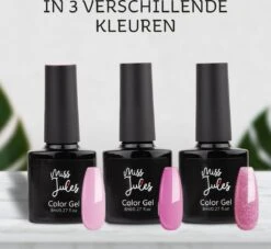 Miss Jules - Complete Gellak Starterspakket - Kleur 3 X Roze - Glanzend & Dekkend Resultaat - Inclusief UV/LED Lamp & Instructievideo (NL) -Nagelbenodigdheden 1200x1104 1