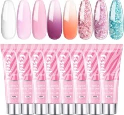 Polygel- Polygel Kit- Polygel Nagels- Polygel Starter Set - RH0594： Thin Nail File 1 Grey Nail File 1 48W White Nail Dryer Helmet Lamp 220V 1 Curved Tweezers 1 Glass Cup 1 Cuticle Fork 1 Cuticle Pusher 1 Nail Cutter 1 Dual End Nail Brush 1 8G Nail Gl -Nagelbenodigdheden 1200x1114 4