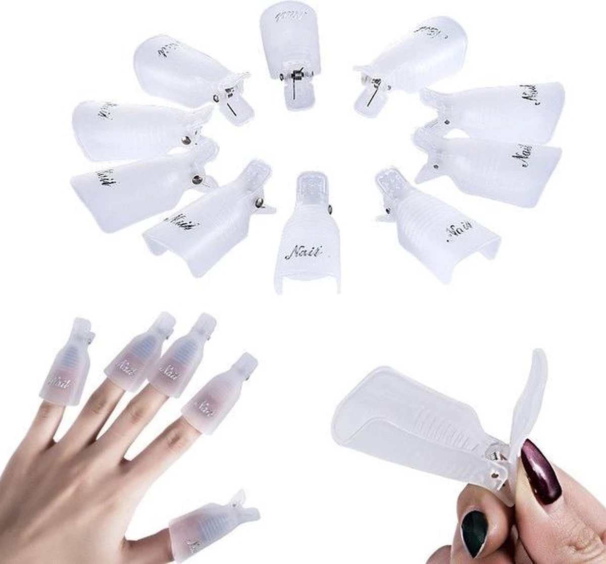 Nagellak Remover Clips Set - Soak Off Clips - Gellak Verwijderen - Soak Off Nailclips - Wit Nagellak Remover Clips Set - Soak Off Clips - Gellak Verwijderen - Soak Off Nailclips - Wit -Nagelbenodigdheden