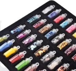 Merkloos 48 Verschillende Flesjes Nagel Decoratie Met Glitters En Sticker - Nail Art - Nagelversiering - Cadeau Tip -Nagelbenodigdheden 1200x1122 2