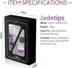 Acrylnagels Set | Nail Art | Liquid MMA Free | Wit, Roze & Transparant -Nagelbenodigdheden 1200x1129 4