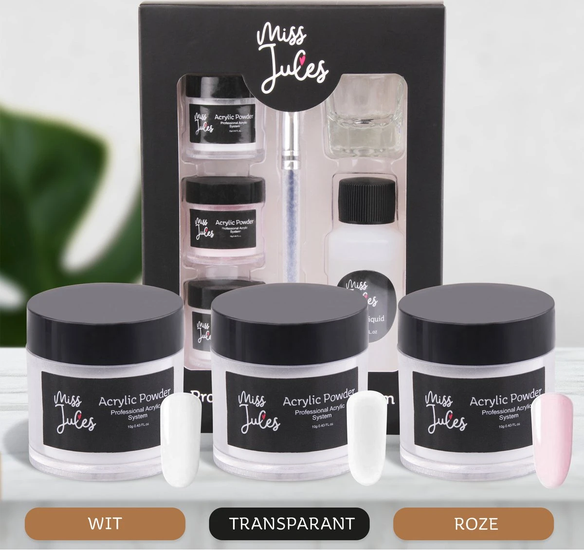 Miss Jules - Acryl Nagels Starterspakket - Wit, Roze & Transparant - Professionele Kunstnagels Miss Jules - Acryl Nagels Starterspakket - Wit, Roze & Transparant - Professionele Kunstnagels -Nagelbenodigdheden 1200x1132 1