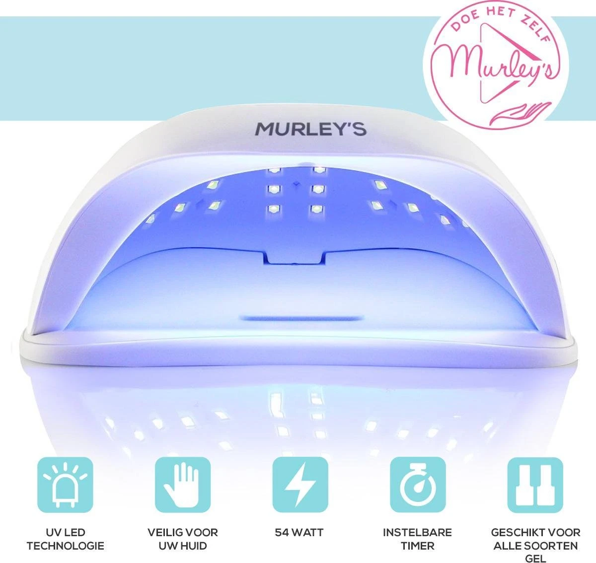 Murley’s Pro Dual Nagellamp Gellak Nageldroger - UV LED Nagel Lamp - 54 Watt - 36 LED’s Murley’s Pro Dual Nagellamp Gellak Nageldroger - UV LED Nagel Lamp - 54 Watt - 36 LED’s -Nagelbenodigdheden 1200x1134 3