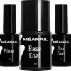 Méanail Gellak – Starterspakket - Primer 15ml - Base Coat 10ml - Top Coat 15ml - Voor Led Lamp - Gel Nagellak 2 Méanail Gellak – Starterspakket - Primer 15ml - Base Coat 10ml - Top Coat 15ml - Voor Led Lamp - Gel Nagellak -Nagelbenodigdheden 1200x1140 1