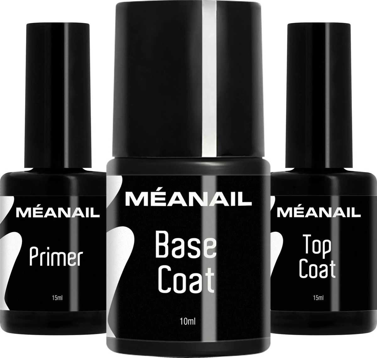 Méanail Gellak – Starterspakket - Primer 15ml - Base Coat 10ml - Top Coat 15ml - voor Led Lamp - Gel nagellak Méanail Gellak – Starterspakket - Primer 15ml - Base Coat 10ml - Top Coat 15ml - Voor Led Lamp - Gel Nagellak -Nagelbenodigdheden 1200x1140 1