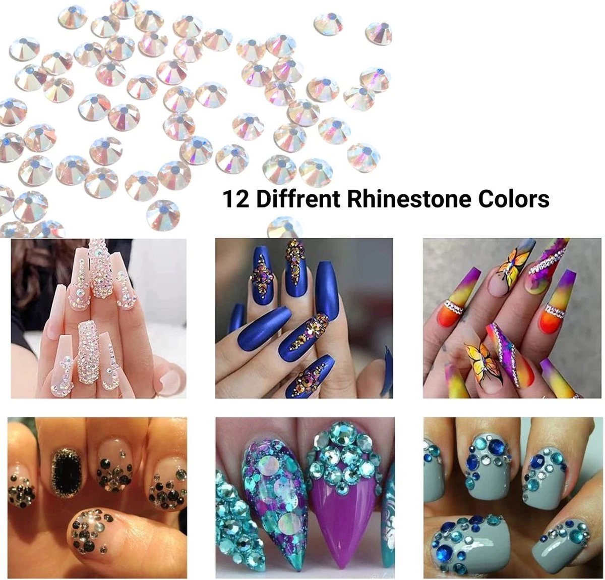 GUAPÀ® Nail Art Rhinestones | 12 diverse kleuren diamantjes | Nagel diamantjes | Nagelsteentjes | Nagel versiering en decoratie | Nagelstickers | Ook geschikt voor Acrylic, Gellak, Gel en Polygel Nagels | Nail Art GUAPÀ® Nail Art Rhinestones | 12 Diverse Kleuren Diamantjes | Nagel Diamantjes | Nagelsteentjes | Nagel Versiering En Decoratie | Nagelstickers | Ook Geschikt Voor Acrylic, Gellak, Gel En Polygel Nagels | Nail Art -Nagelbenodigdheden 1200x1149 2