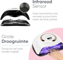 De Sera UV Lamp Gelnagels 168W - LED Lamp Nagels - Gellak Lamp - Nageldroger Met 2.5 Meter Lang Snoer - Wit -Nagelbenodigdheden 1200x1158 1