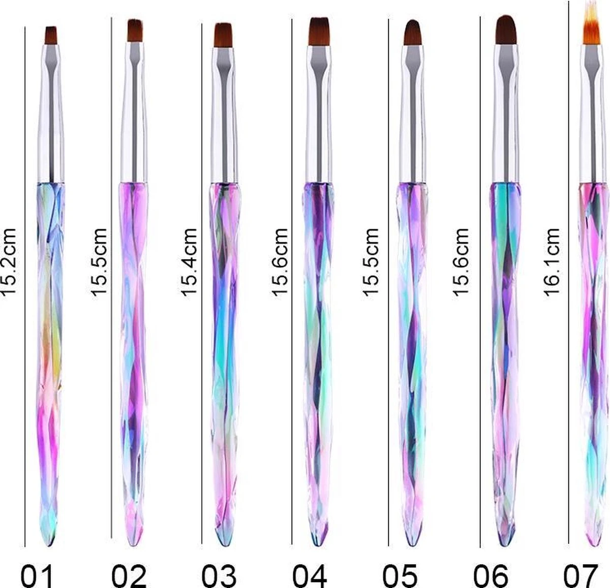 Elysee Beauty 7 Penselen set voor Nagel Gel en Polygel - Nagel kwasten - Nail brush Elysee Beauty 7 Penselen Set Voor Nagel Gel En Polygel - Nagel Kwasten - Nail Brush -Nagelbenodigdheden 1200x1158 2