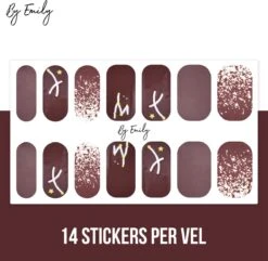 By Emily - Nagel Wrap - Star Struck | 14 Stickers | Nail Wrap | Nail Art | Trendy | Design | Nagellakvrij | Eenvoudig | Nagel Wrap | Nagel Stickers | Folie | Zelfklevend | Sjablonen -Nagelbenodigdheden 1200x1173 10