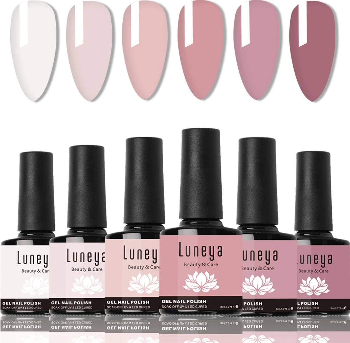 Luneya Gellak - Timeless Florals Edition - 6-Delige Gellak Starterspakket - Gel Nagellak Luneya Gellak - Timeless Florals Edition - 6-Delige Gellak Starterspakket - Gel Nagellak -Nagelbenodigdheden 1200x1175 2