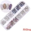 Nagel Decoratie Set - 12 Verschillende Vormen - 3D Glitter Nagel - Nagels - Decoratie - Bling Bling - Zilver - Parelmoer - Gratis Verzending - Nagelset - Nagelstickers - Diamant - Nagel Decoratie - Nail Art -Nagelbenodigdheden 1200x1179 3
