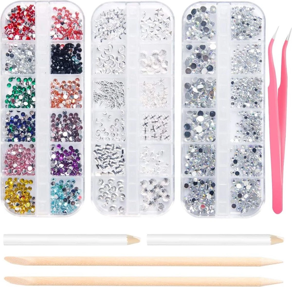GUAPÀ® Nail Art Strass steentjes | Diamantjes | Rhinestones | Nagel decoratie | Nail Art glitters | Complete Nail Art kit | 3 dozen Nail Art diamantjes GUAPÀ® Nail Art Strass Steentjes | Diamantjes | Rhinestones | Nagel Decoratie | Nail Art Glitters | Complete Nail Art Kit | 3 Dozen Nail Art Diamantjes -Nagelbenodigdheden 1200x1179 5