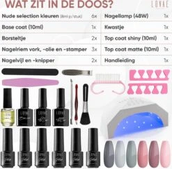 Gellak Starterspakket - Gellak - Gel Nagellak - Gellak Set - 6x8ML Kleuren - Nude Edition - Gellac - Nude Kleuren -Nagelbenodigdheden 1200x1182