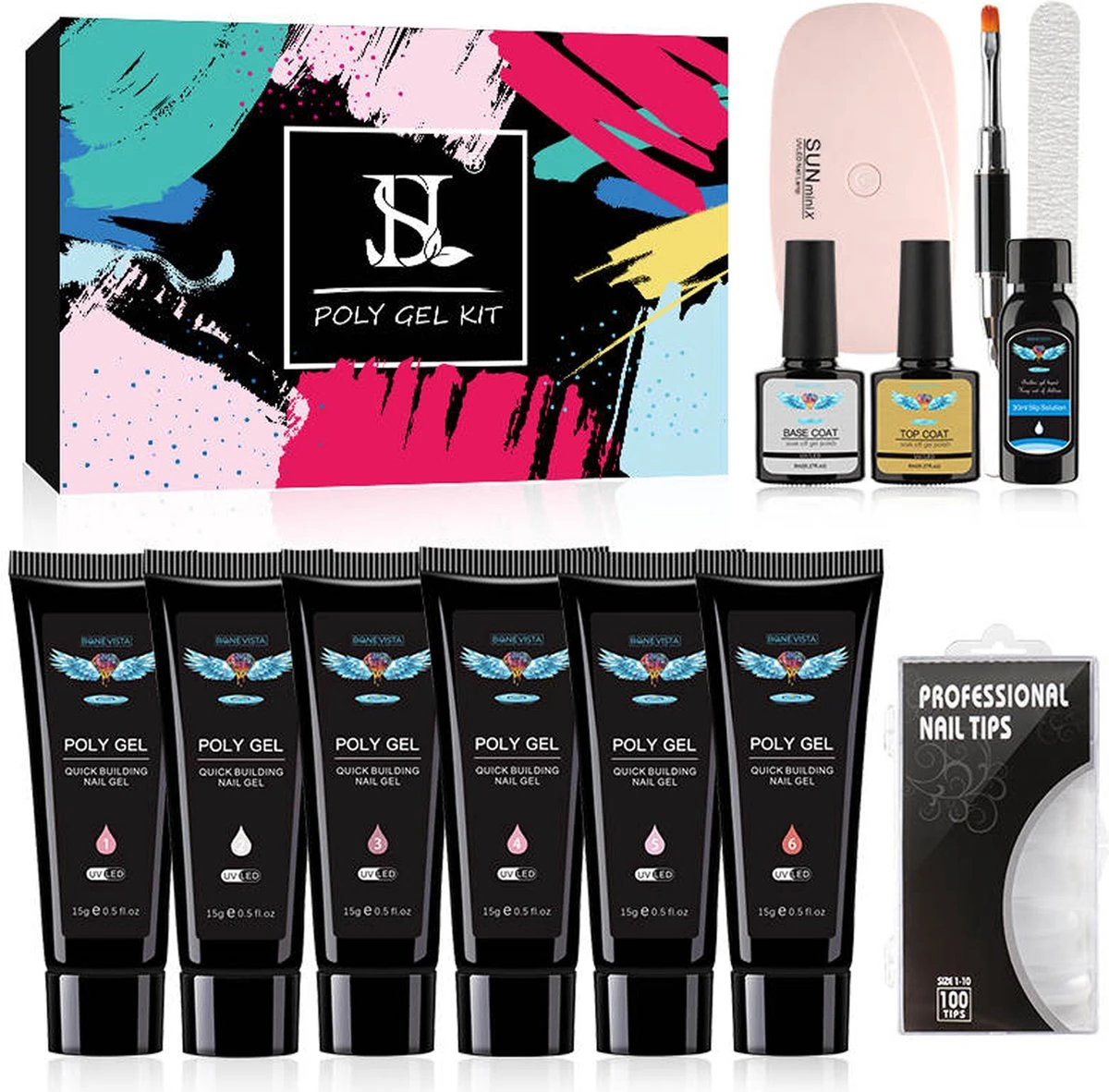 Gelnagels Set MEGA PACK + Nagel Vijl | gellak starterspakket | Polygel kit | Nepnagels | Gellak set | Nail Art Pakket | UV Gel | Manicure Set | Gel Nagellak Nagel Decoratie | UV Lamp | Starterspakket | Nail Care | Nagelstad Gelnagels Set MEGA PACK + Nagel Vijl | Gellak Starterspakket | Polygel Kit | Nepnagels | Gellak Set | Nail Art Pakket | UV Gel | Manicure Set | Gel Nagellak Nagel Decoratie | UV Lamp | Starterspakket | Nail Care | Nagelstad -Nagelbenodigdheden 1200x1182 5