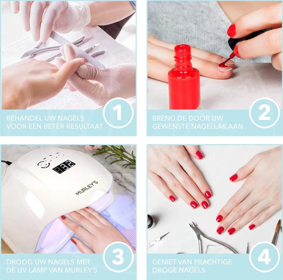 Murley’s Pro Dual Nagellamp Gellak Nageldroger - UV LED Nagel Lamp - 54 Watt - 36 LED’s Murley’s Pro Dual Nagellamp Gellak Nageldroger - UV LED Nagel Lamp - 54 Watt - 36 LED’s -Nagelbenodigdheden 1200x1186 3