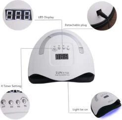 Professionele 180W LED Nageldroger Lamp - Gel Nagel Droger - 180W De Sterkste Nagellamp Op De Markt - Geschikt Voor Elke Nagel, Sneller Droger Voor Gel Polish Nail Apparatuur Automatische Sensor Nail Art Gereedschap Voor Vingernagel En Teennagel -Nagelbenodigdheden 1200x1187 3
