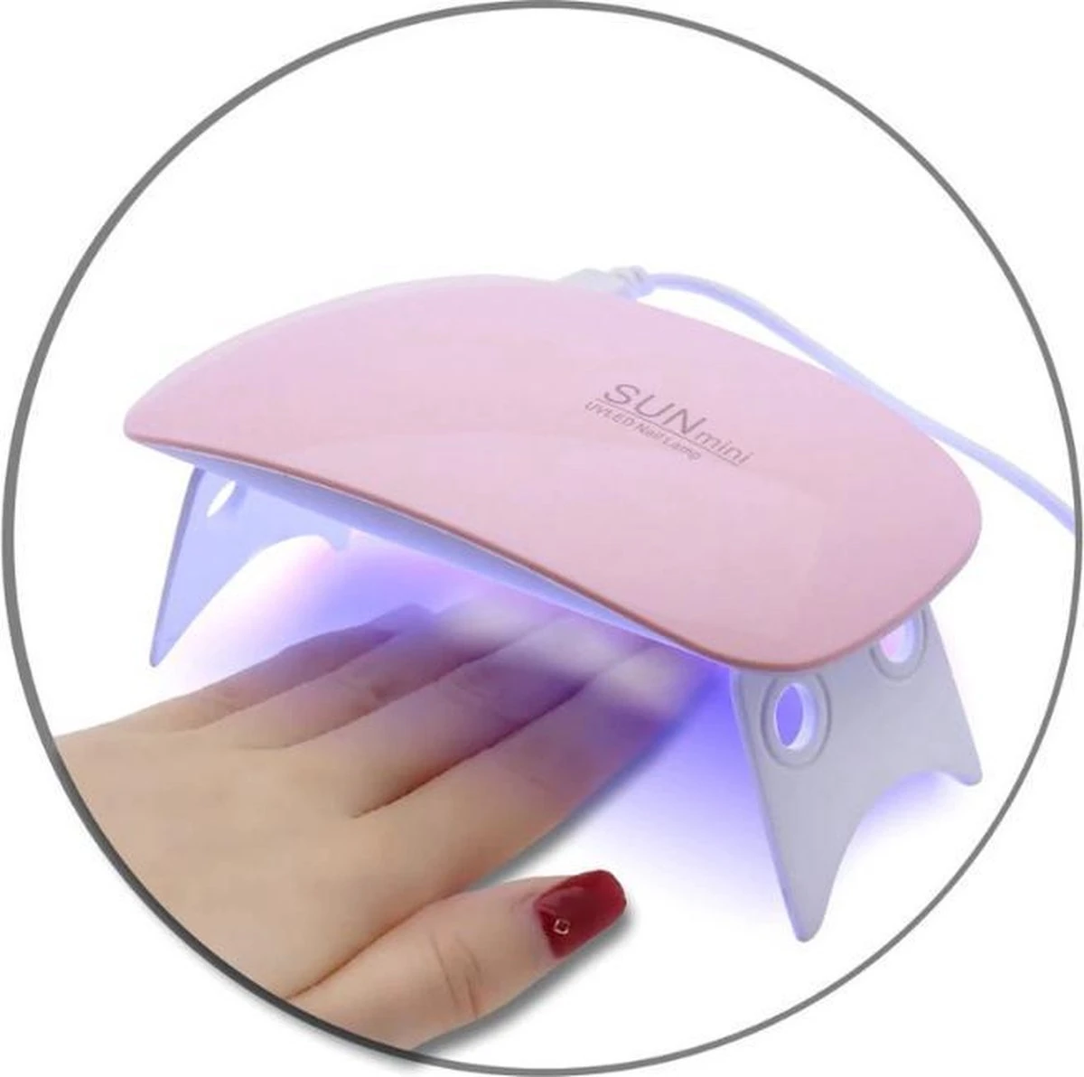 Nagellak Droger SunMini - Professioneel & Compact - LED verlichting 6W - Gellak - Nagel Lamp - Nagelverzorging - USB oplader - Nagellak Droger - Nagellak Lamp - Roze Nagellak Droger SunMini - Professioneel & Compact - LED Verlichting 6W - Gellak - Nagel Lamp - Nagelverzorging - USB Oplader - Nagellak Droger - Nagellak Lamp - Roze -Nagelbenodigdheden 1200x1192 2