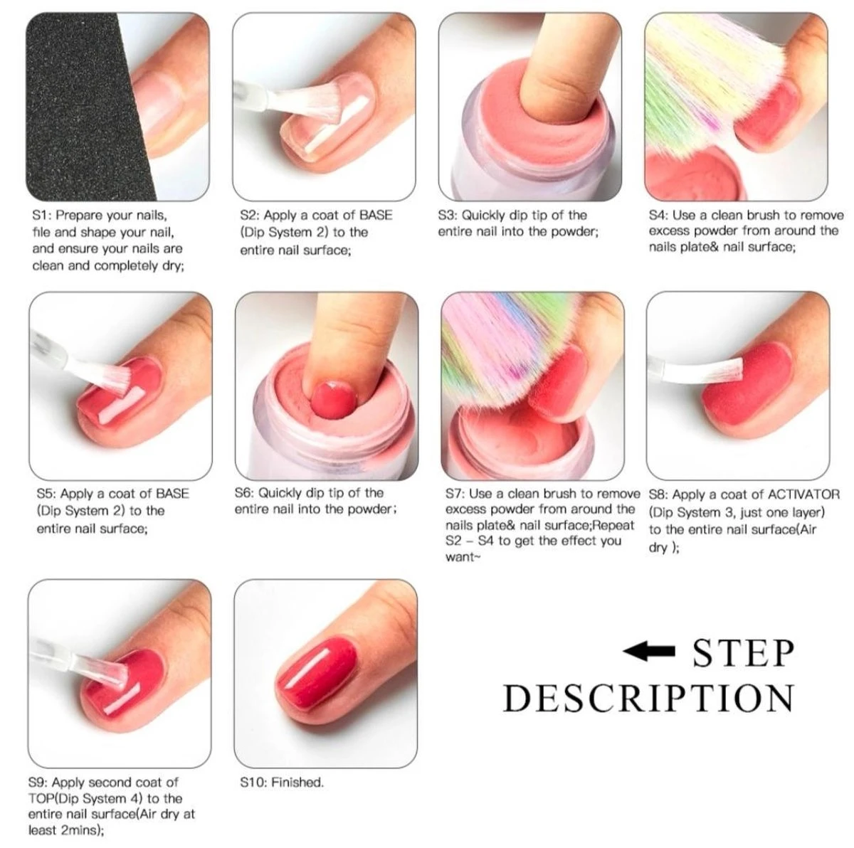 Dipping powder starter kit - 8 kleuren - roze - dip poeder - acryl nagels - dip nagels - meest complete starterspakket - nagel poeder - MTSSII - Dipping Powder Starter Kit - 8 Kleuren - Roze - Dip Poeder - Acryl Nagels - Dip Nagels - Meest Complete Starterspakket - Nagel Poeder - MTSSII - -Nagelbenodigdheden 1200x1192 4