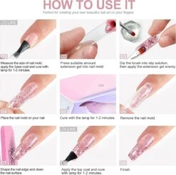 Polygel- Polygel Kit- Polygel Nagels- Polygel Starter Set - RH0594： Thin Nail File 1 Grey Nail File 1 48W White Nail Dryer Helmet Lamp 220V 1 Curved Tweezers 1 Glass Cup 1 Cuticle Fork 1 Cuticle Pusher 1 Nail Cutter 1 Dual End Nail Brush 1 8G Nail Gl -Nagelbenodigdheden 1200x1194 3