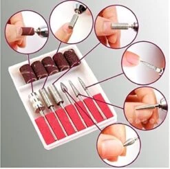 Merkloos Elektrische Nagelvijl Manicure Pedicure Tool Machine 6 Bits, Professionele Nagelfrees Machine Set; Mercedes2000 - Multistrobe -Nagelbenodigdheden 1200x1195 13