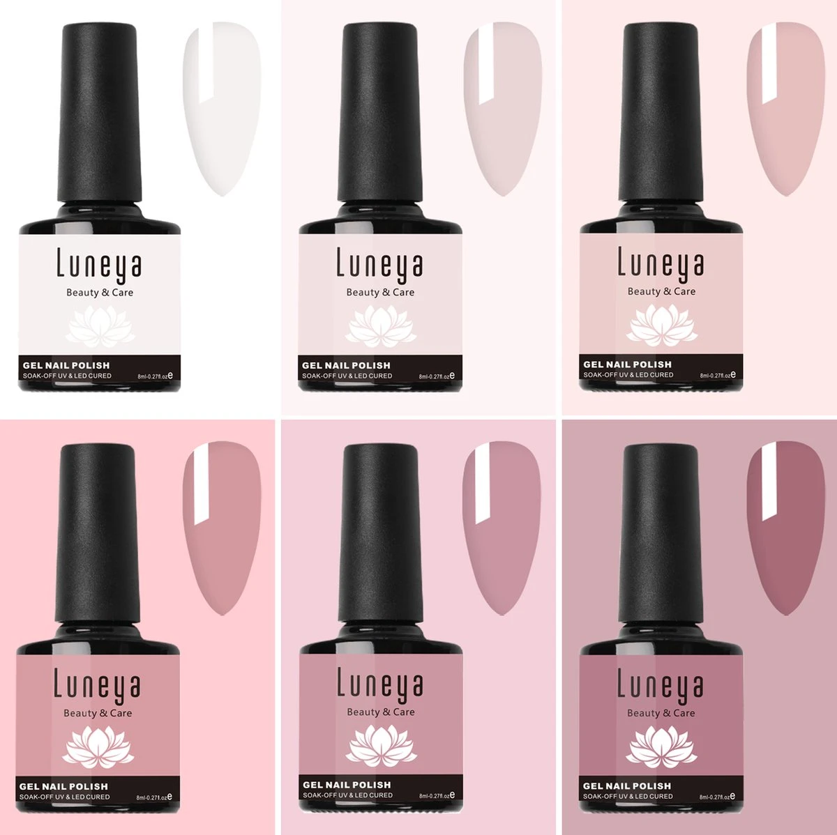 Luneya Gellak - Timeless Florals Edition - 6-Delige Gellak Starterspakket - Gel Nagellak Luneya Gellak - Timeless Florals Edition - 6-Delige Gellak Starterspakket - Gel Nagellak -Nagelbenodigdheden 1200x1198 11