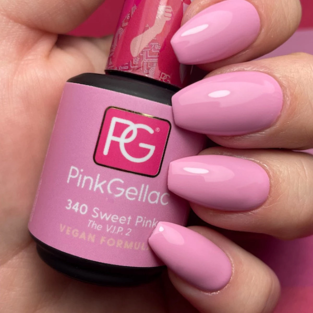 Pink Gellac - Sweet Pink - Gellak - Vegan - Roze - Glanzend - 15ml Pink Gellac - Sweet Pink - Gellak - Vegan - Roze - Glanzend - 15ml -Nagelbenodigdheden 1200x1200 100