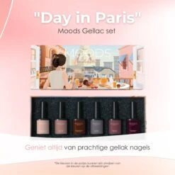 Moods Gellac 6-delige Set - Gel Nagellak - 8ML - Day In Paris - Gellac - Nagels - Gellak Starterspakket - Caramel Kleuren 6 Moods Gellac 6-delige Set - Gel Nagellak - 8ML - Day In Paris - Gellac - Nagels - Gellak Starterspakket - Caramel Kleuren -Nagelbenodigdheden 1200x1200 164